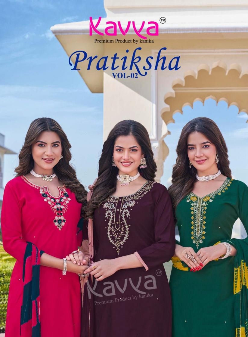 kavya pratiksha vol 2 series 2001-2010 Premium Vetican Dyed readymade suit 