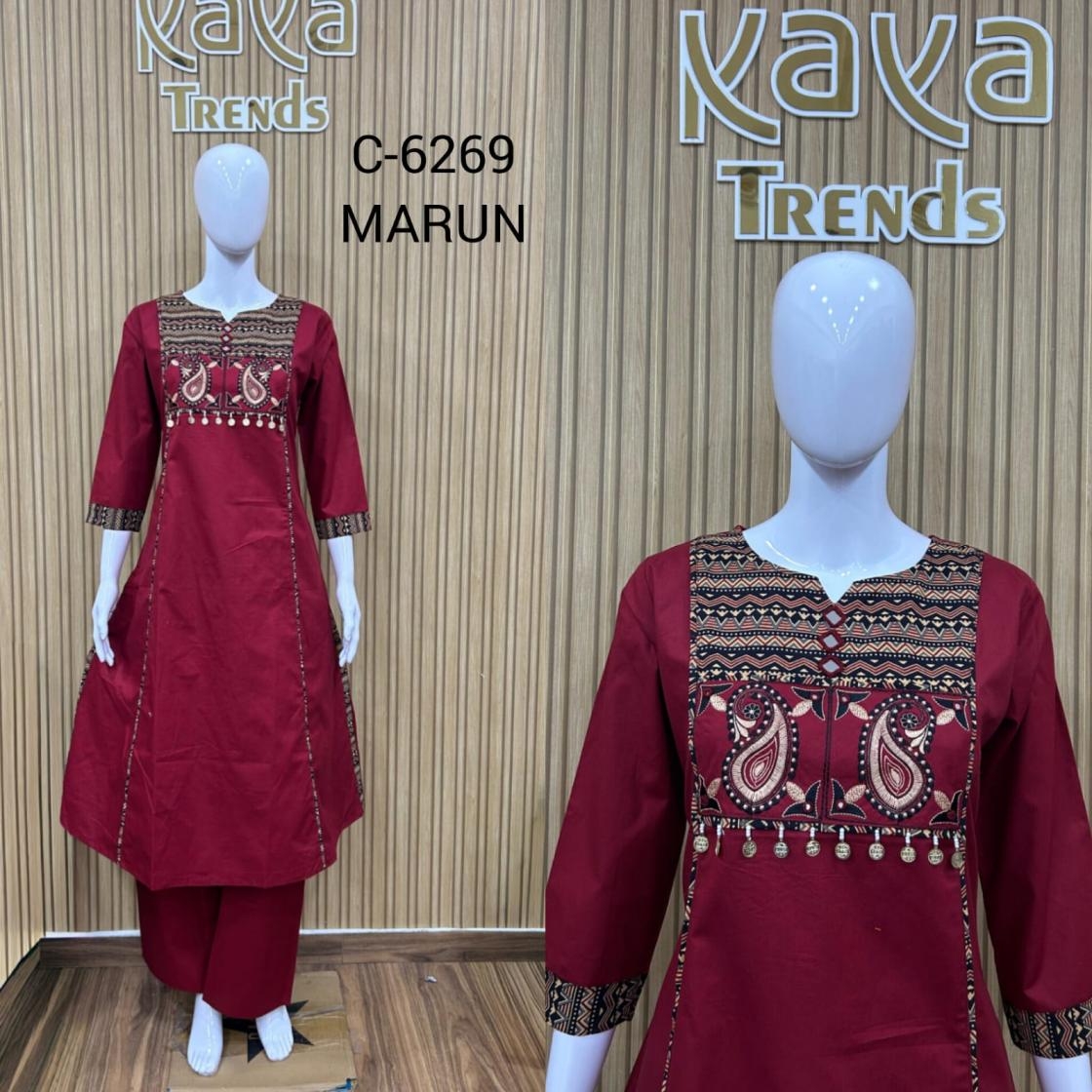 kaya launch 6269 dhabu cotton combo co-ord sets