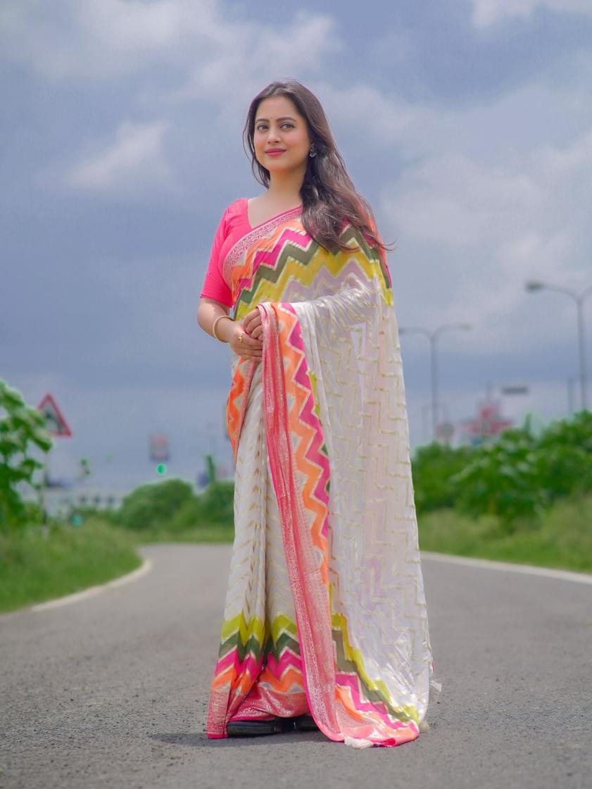 kc 527 amazing banarasi georgette sarees