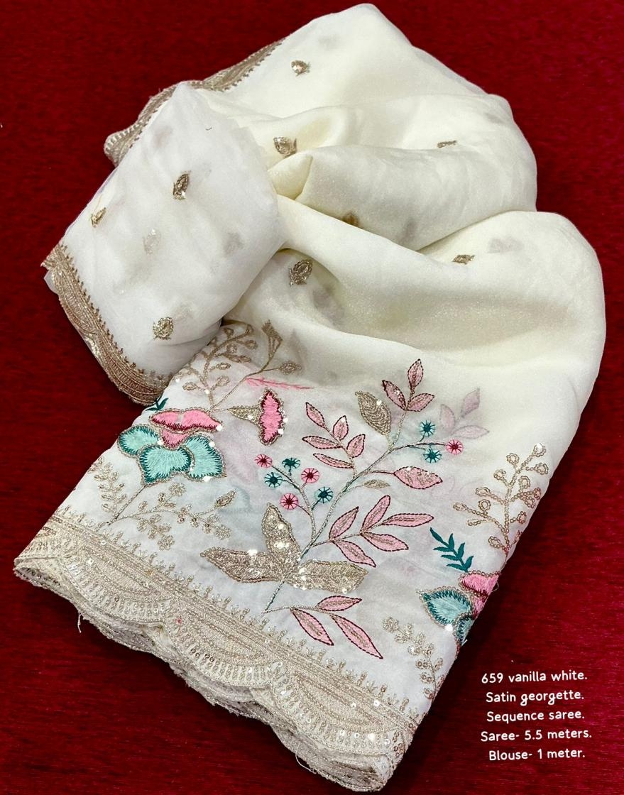 kc 659 satin georgette designer sarees