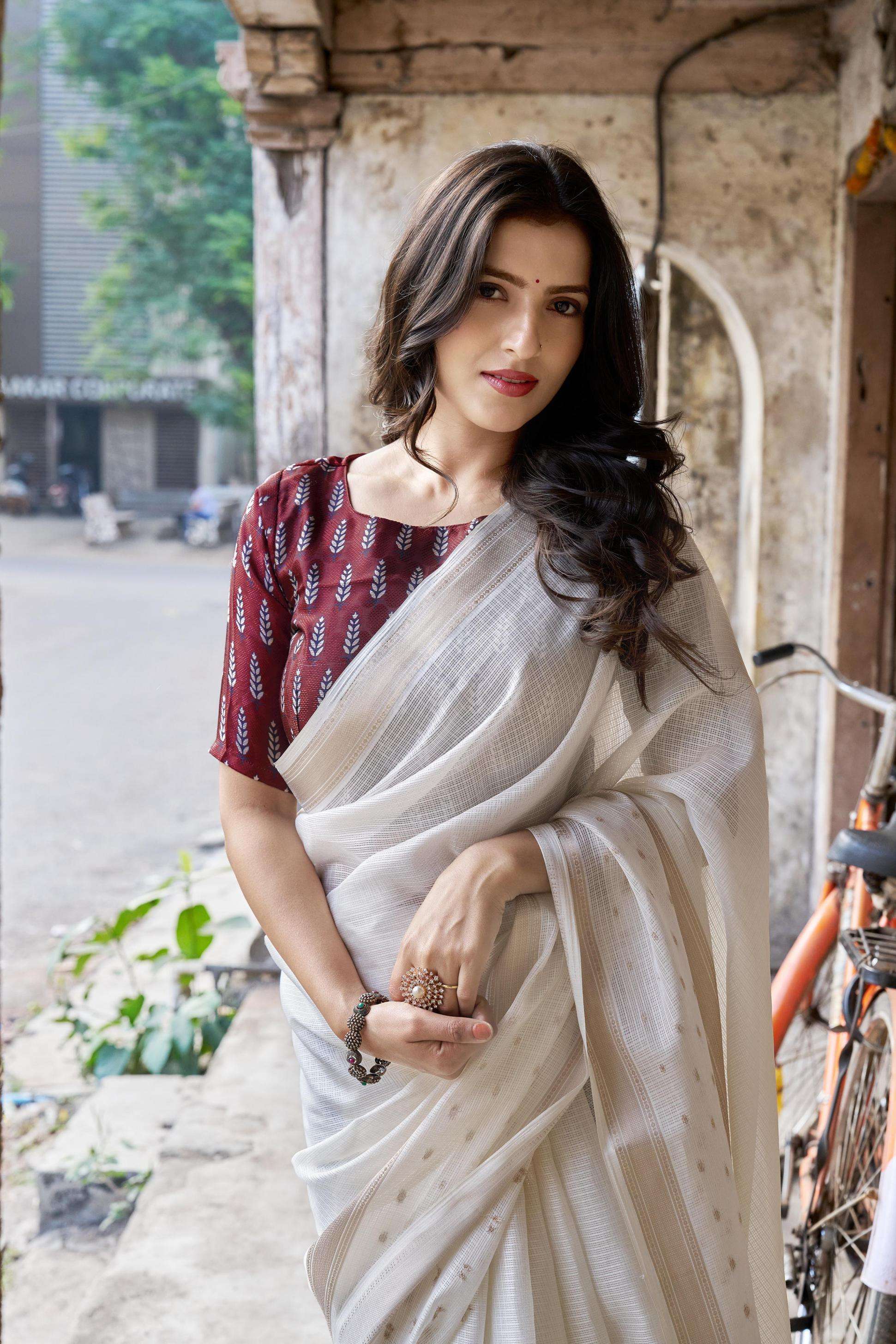 kc 689 kota ajrakh zari weaving sarees