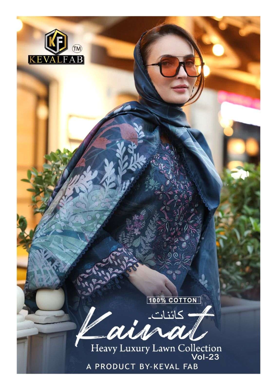 Keval Fab Kainat Vol 23 series 23001-23006 Pure Heavy Cotton readymade suit 