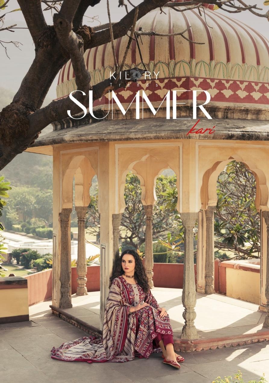 kilory trends summer kari series 2341-2346 pure cambric suit