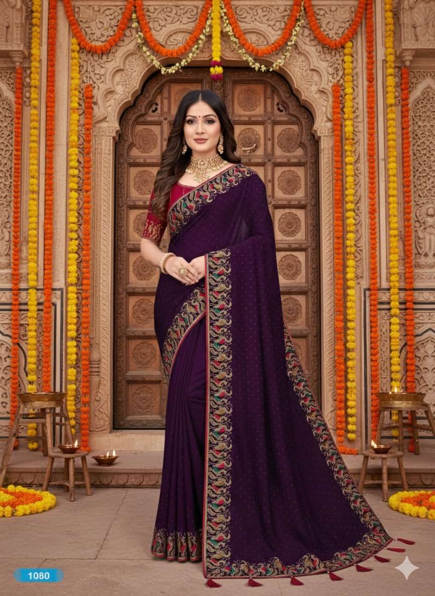 kimora mix fancy party wear embroidery saree 