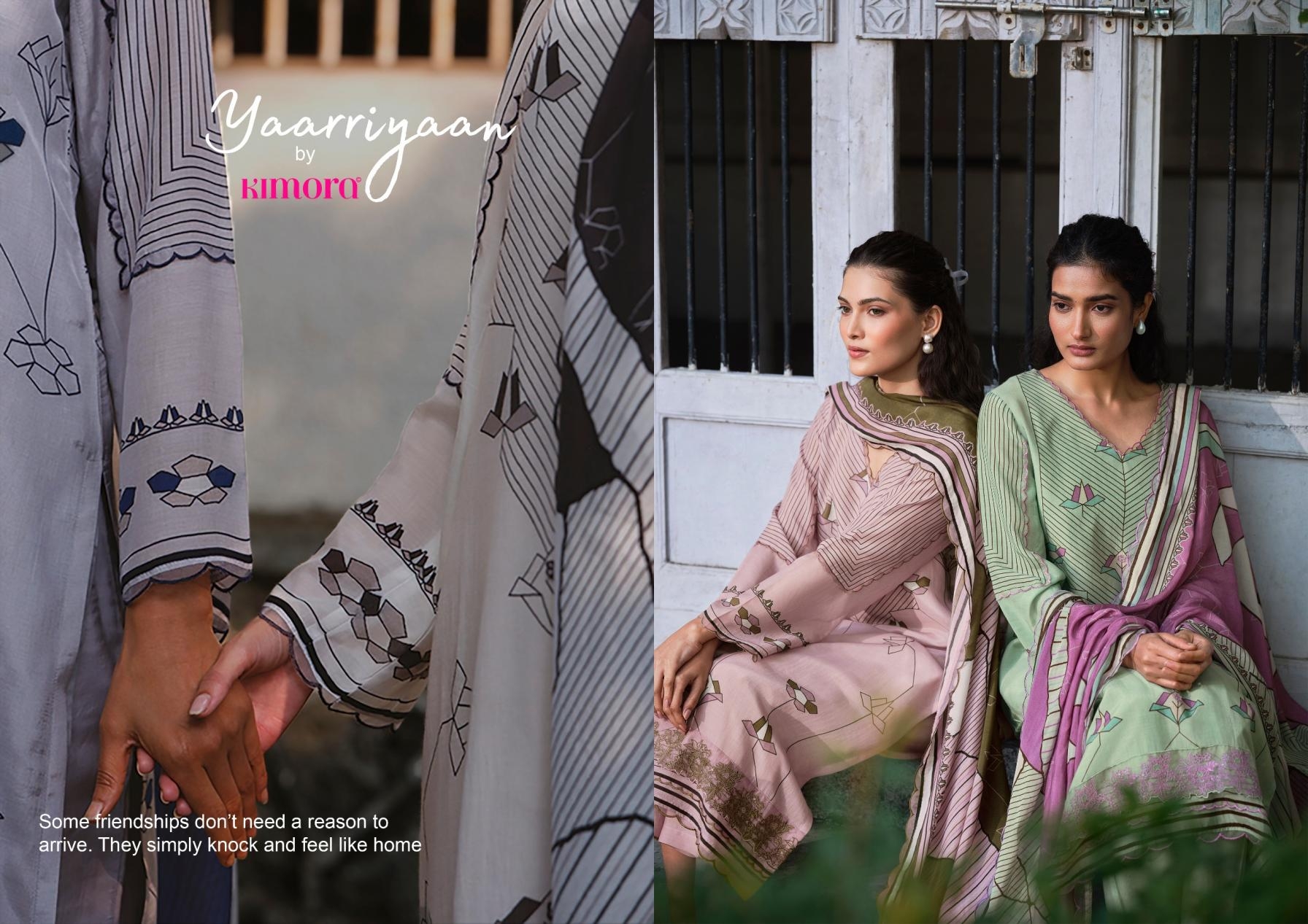 kimora yaarriyaan dastak vol 57 series 2271-2274 pure muslin wholesale suit 