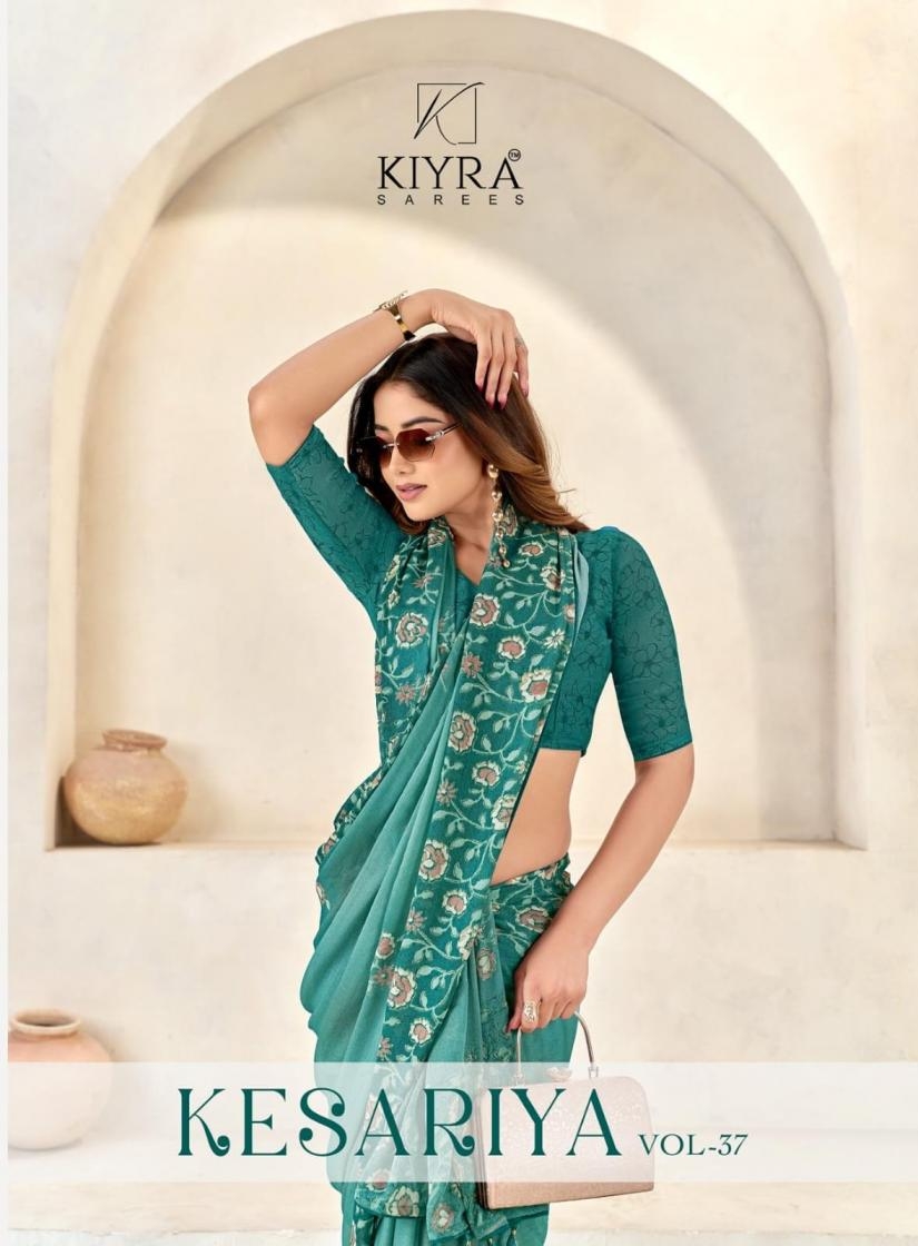 kiyra kesariya vol 37 series 01-06 moss silk wholesale saree