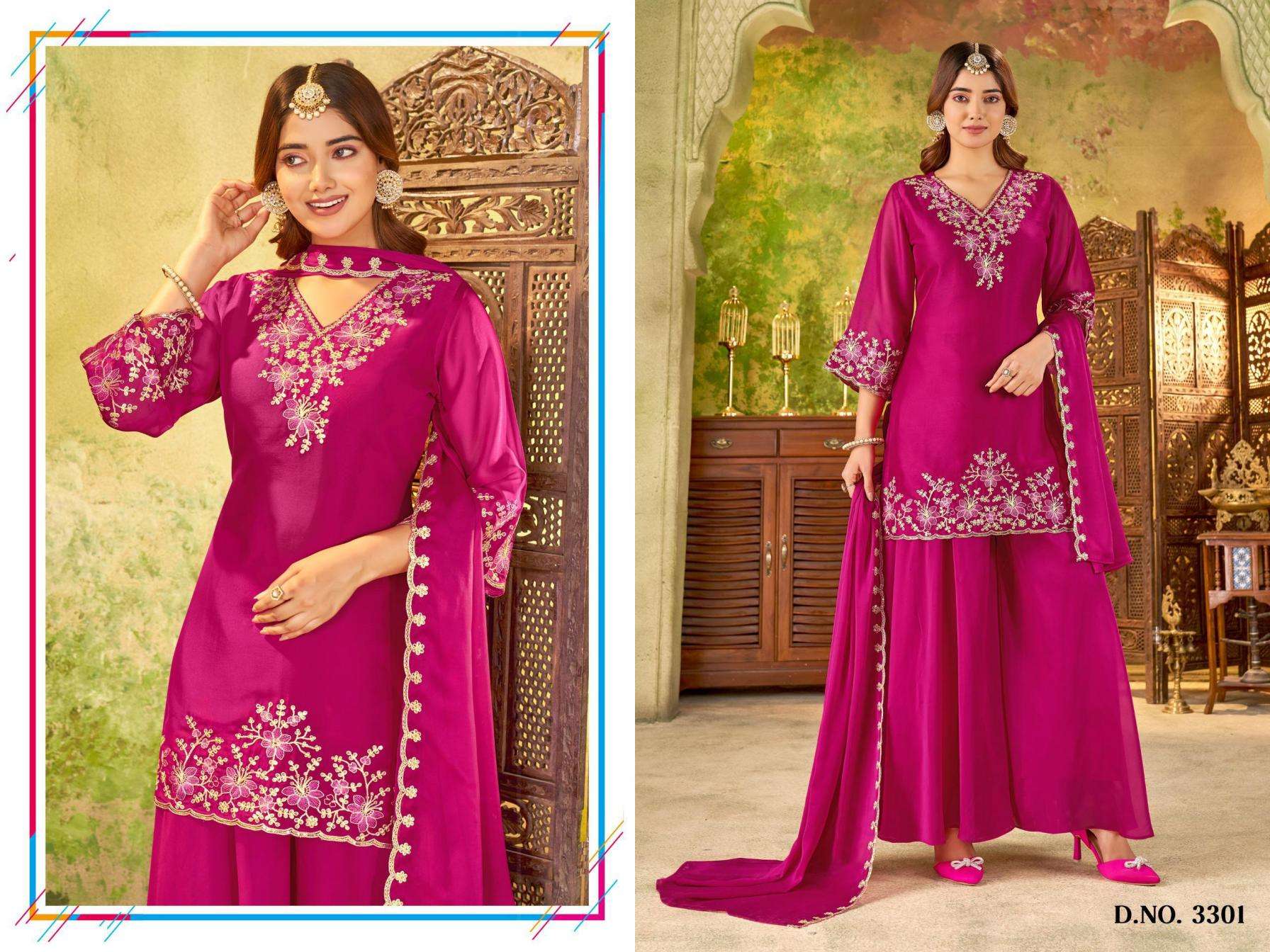 ladies flavour 3298-3301 readymade rangoli georgette suit