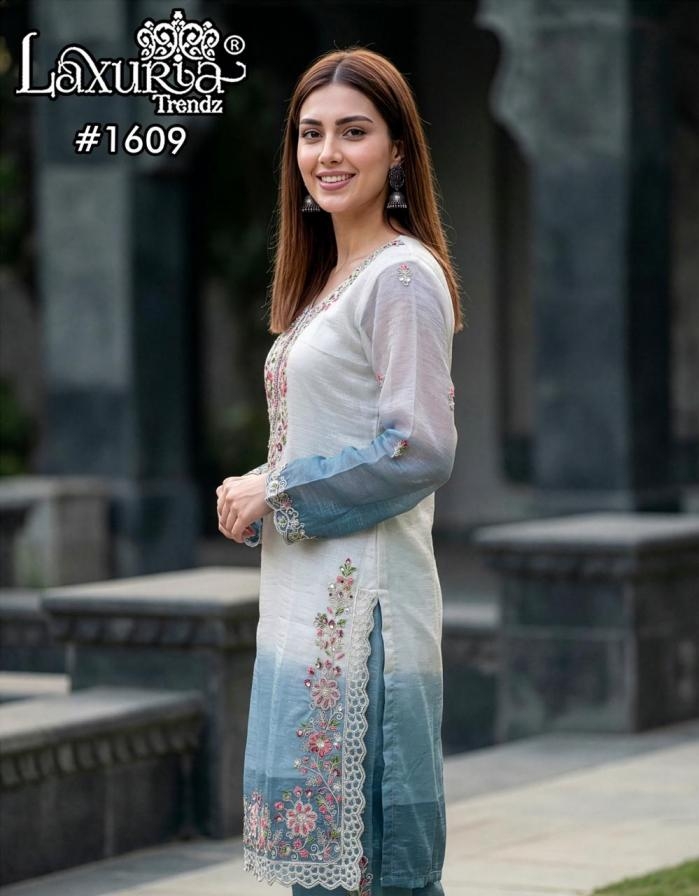 laxuria trendz 1609 Crunchy full stitch pakistani suits