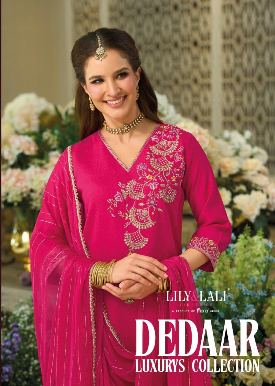 lily & lali dedaar series 29501-29506 viscose silk readymade wholesale suit 