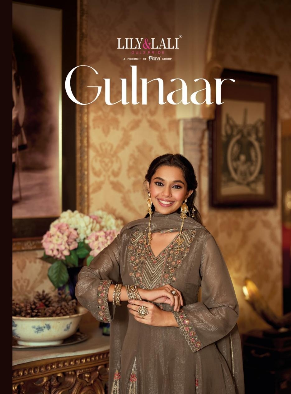 lily & lali gulnaar series 30301-30304 fancy silk readymade suit