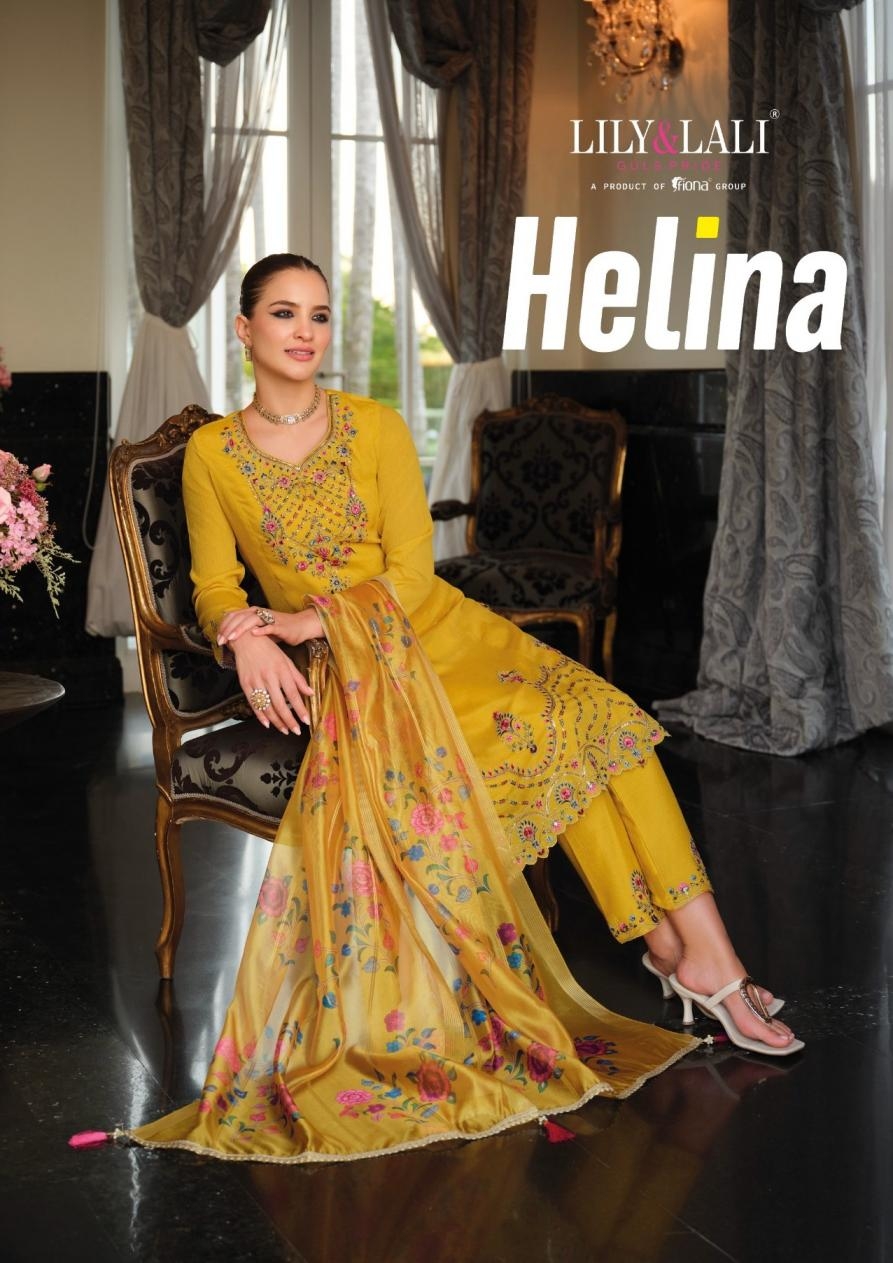 lily & lali helina series 30701-30704 chinon silk readymade suit 