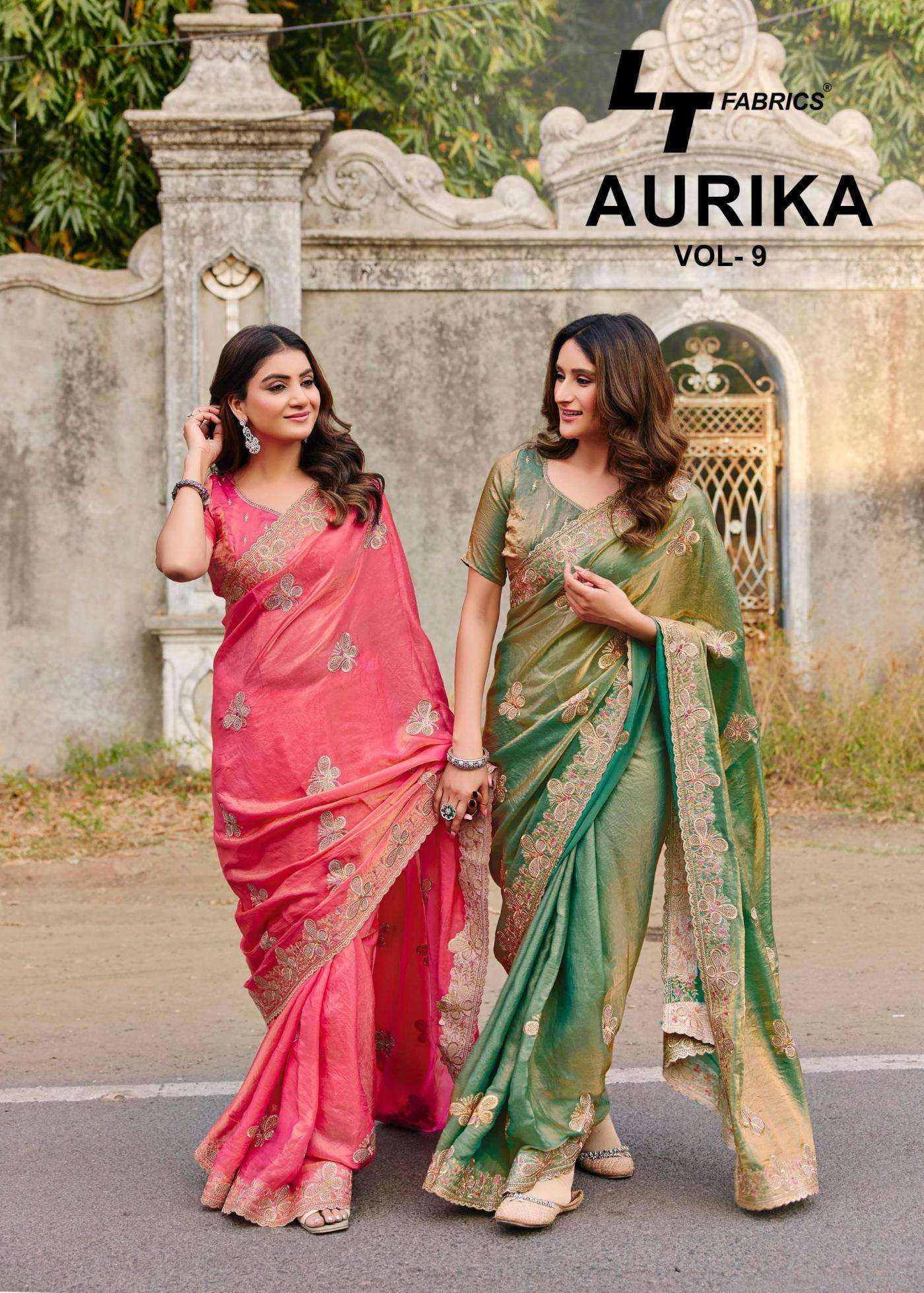 lt fashion aurika vol 9 series 901-906 malai silk wholesale saree