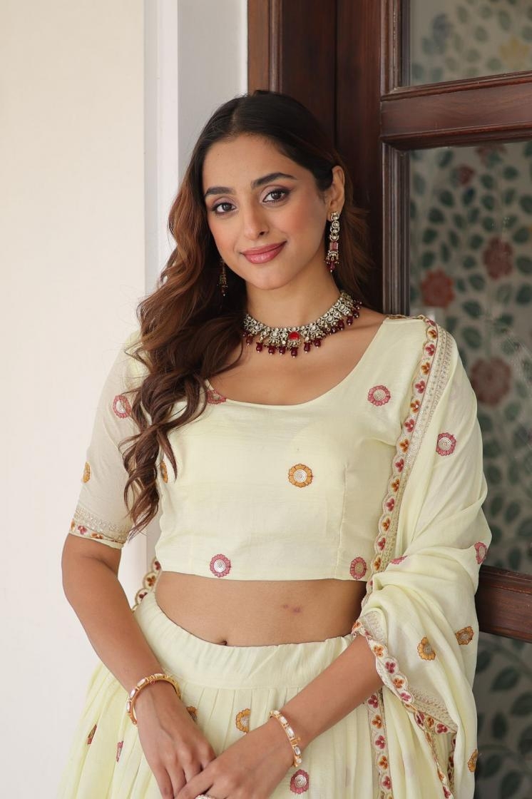 lw 7155 vichitra silk stitch lehenga unstitch choli online