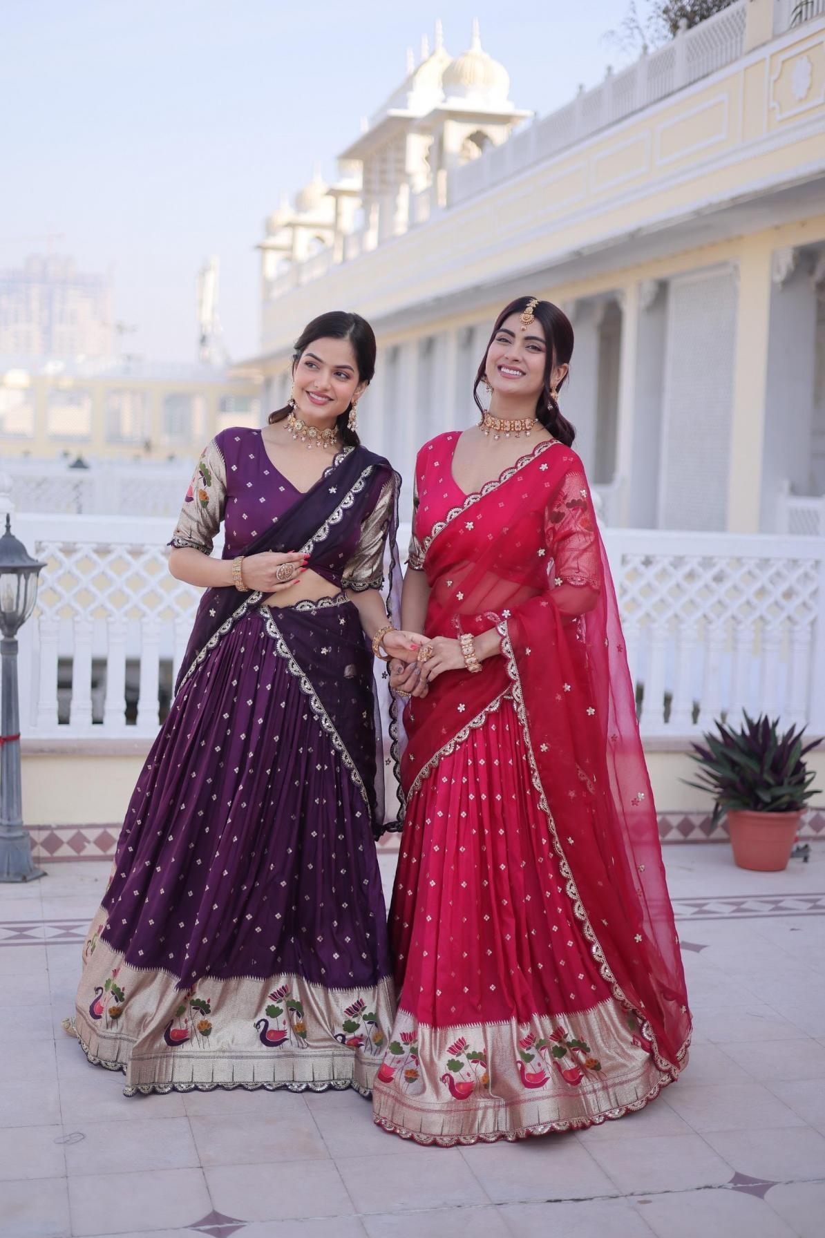 lw 7162 dola silk festive Dola silk with Meena Weaving lehenga 