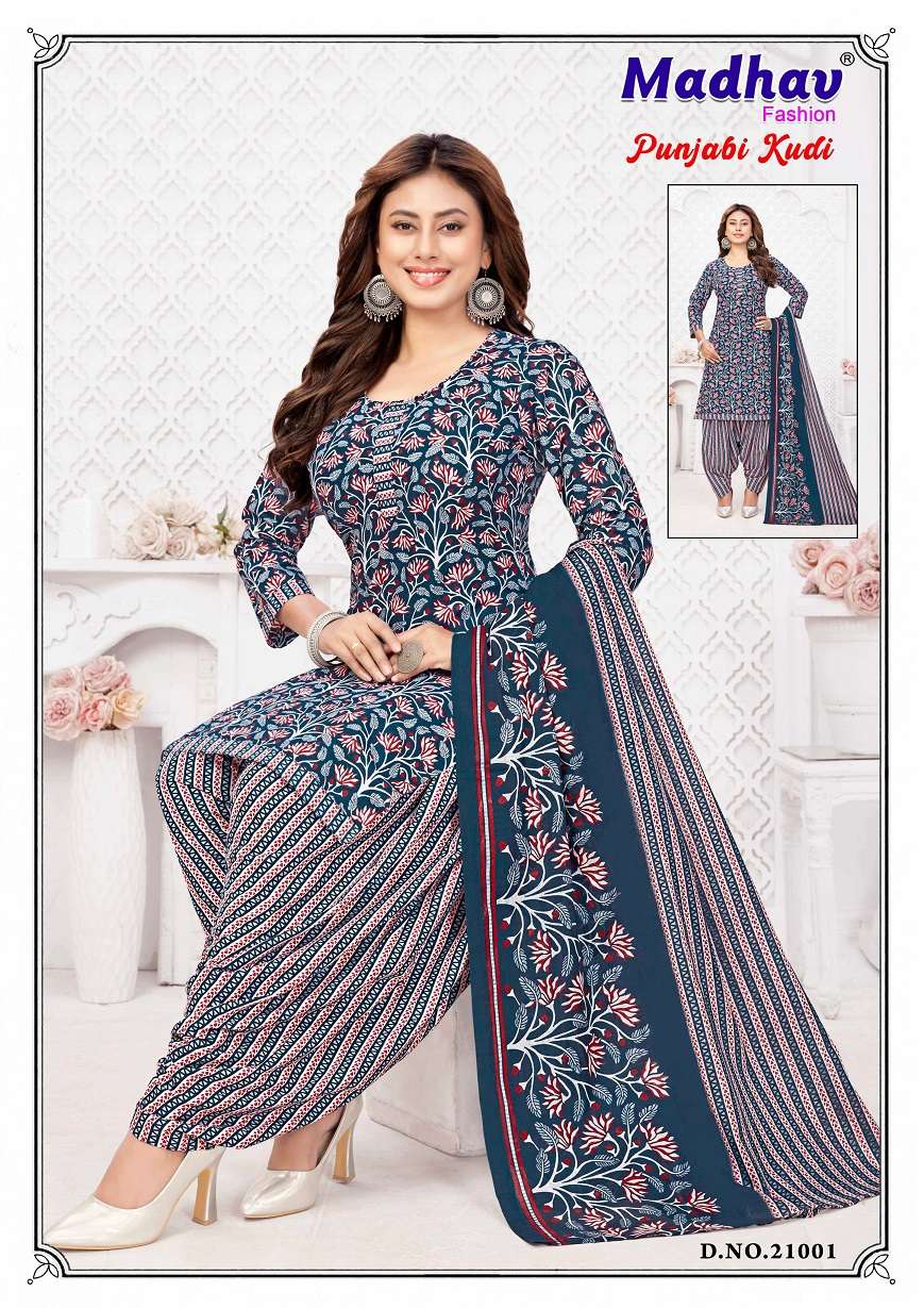 Madhav Punjabi Kudi Vol-21 series 21001-21010 Pure Cotton wholesale suit 
