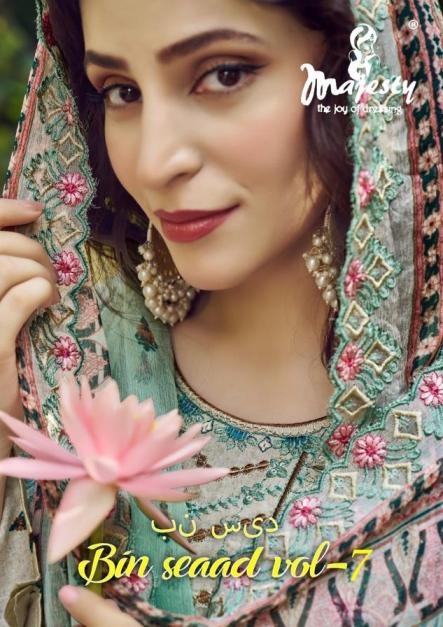 majesty bin saeed vol 7 series 7001-7006 cotton wholesale suit 