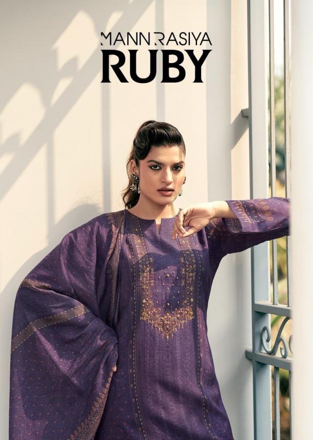 mannrasiya ruby series 3112-3115 pure viscose wholesale suit