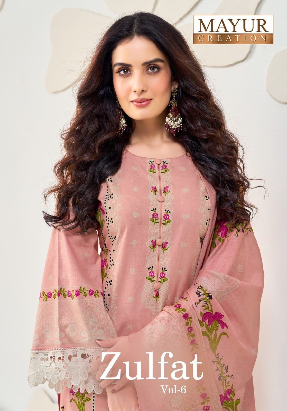 mayur Creation Zulfat Vol- 6 series 6001-6008 Pure Cotton wholesale suit