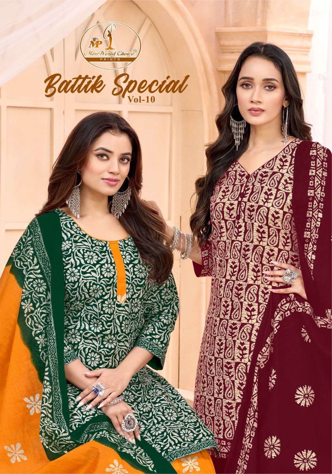 Miss World Batik Vol-10 series 10001-10010 Cotton readymade suit