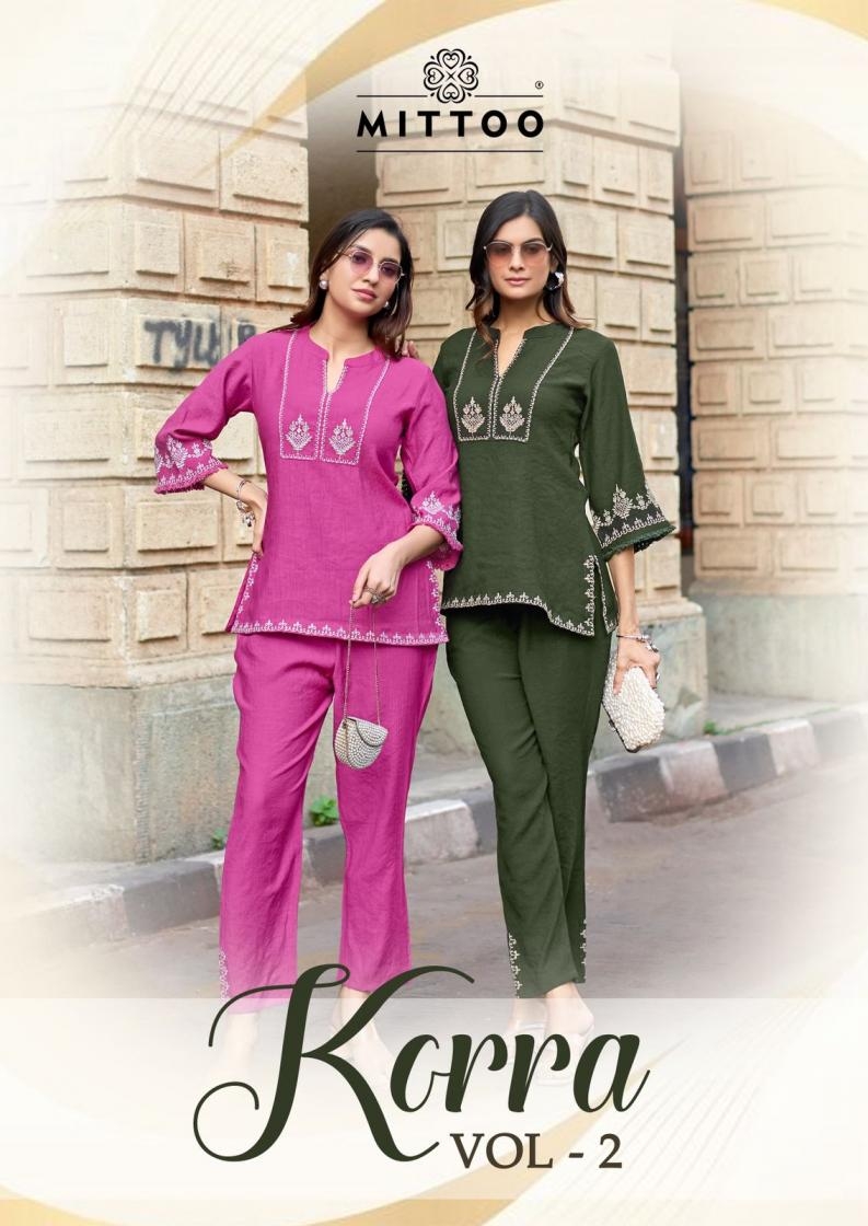 mittoo korra vol 2 series 2007-2012 viscose kurti with bottom