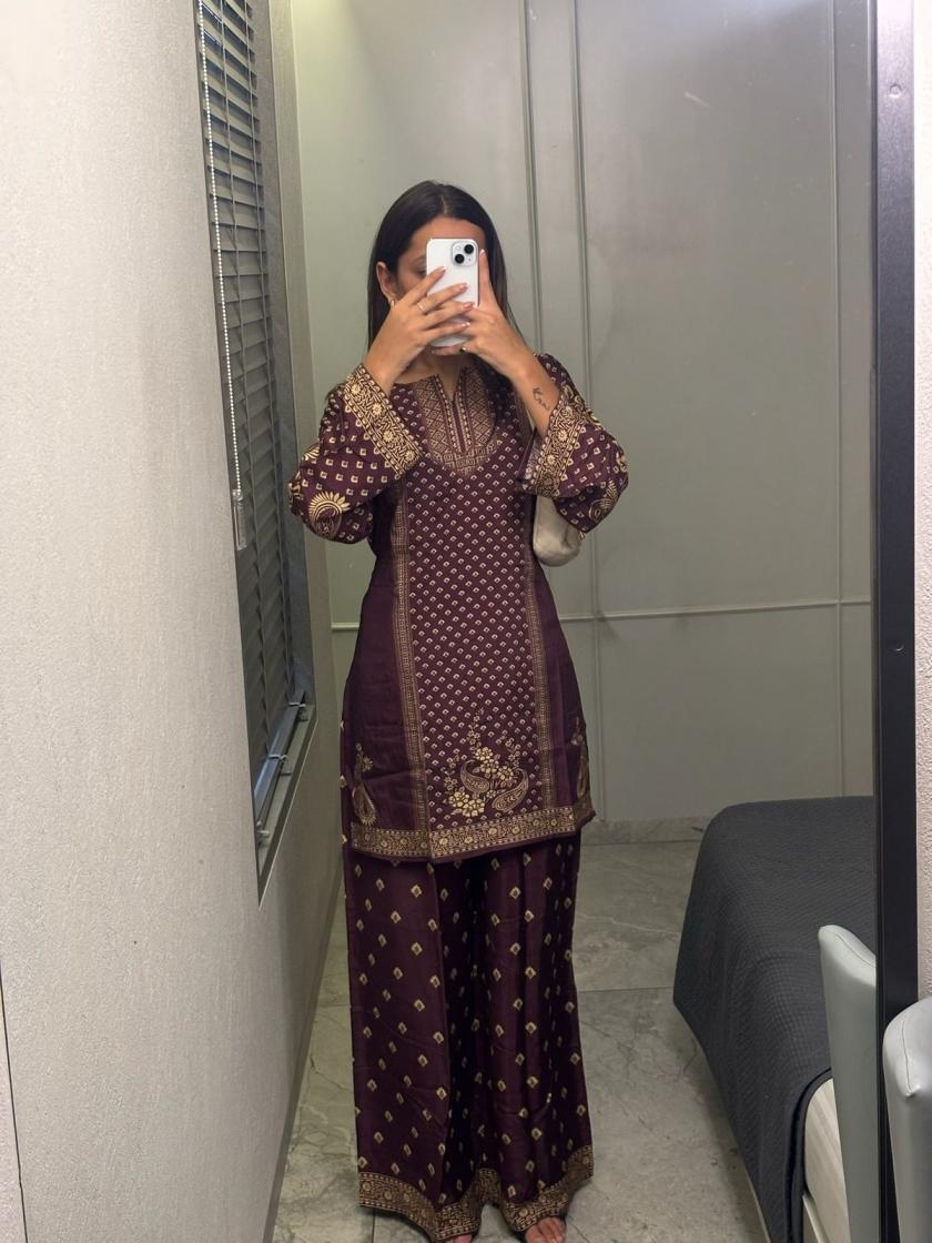 modern fancy readymade combo viscose muslin co-ord sets