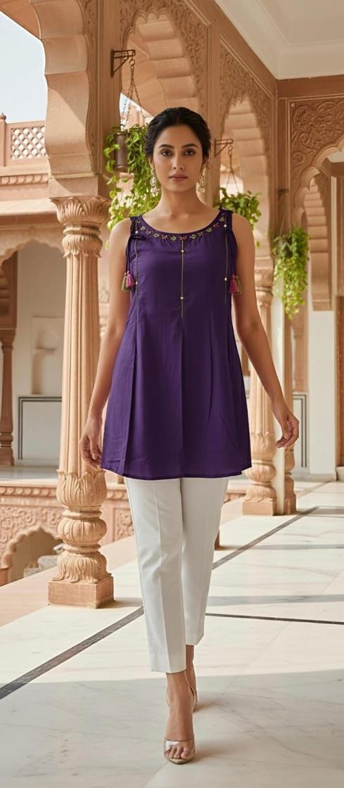 modern full stitch classic combo cotton short top online