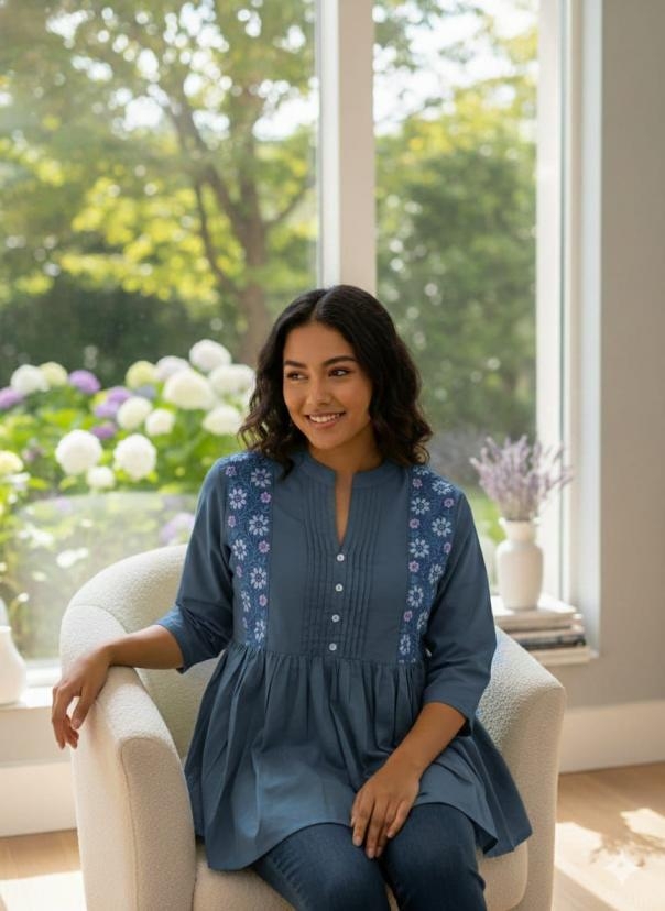 modern hit design full stitch cotton combo short tops for girls