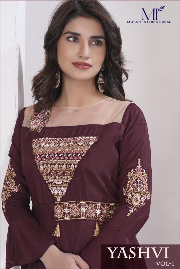 moksh yashvi vol 1 series 51070-51072 maslin anarkali gown