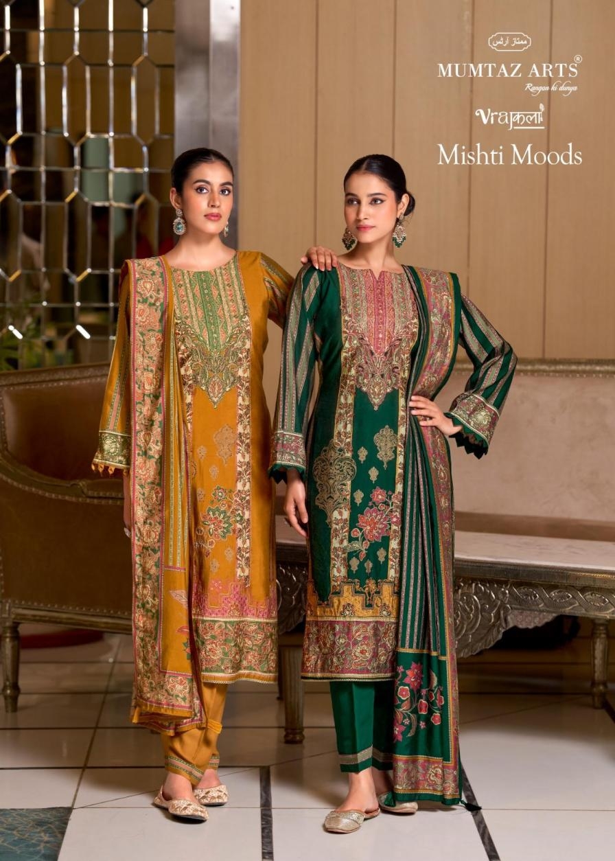 mumtaz arts mishti series 1001-1004 moods viscose muslin wholesale suit