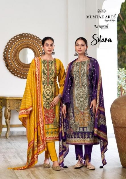 mumtaz arts sitara series 1001-1004 viscose modal muslin wholesale suit