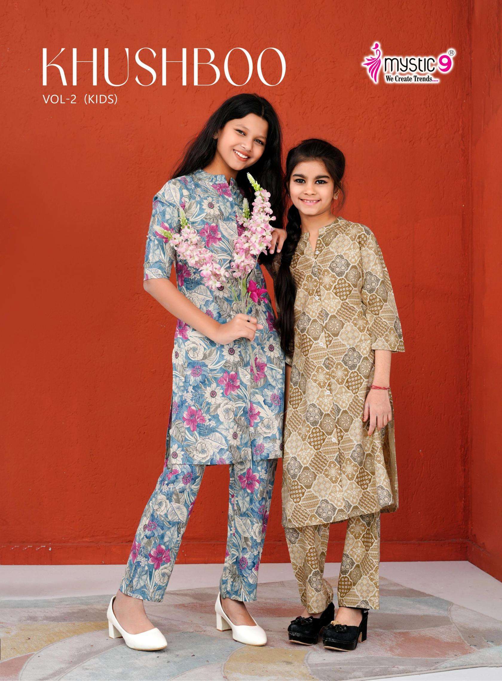 mystic9 khushboo vol 2 series 2001-2008 viscose kurti with bottom