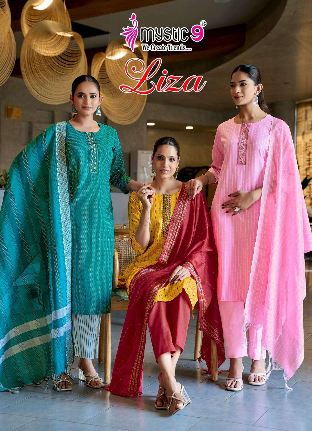 mystic9 liza vol 4 series 4001-4008 handloom cotton readymade suit 