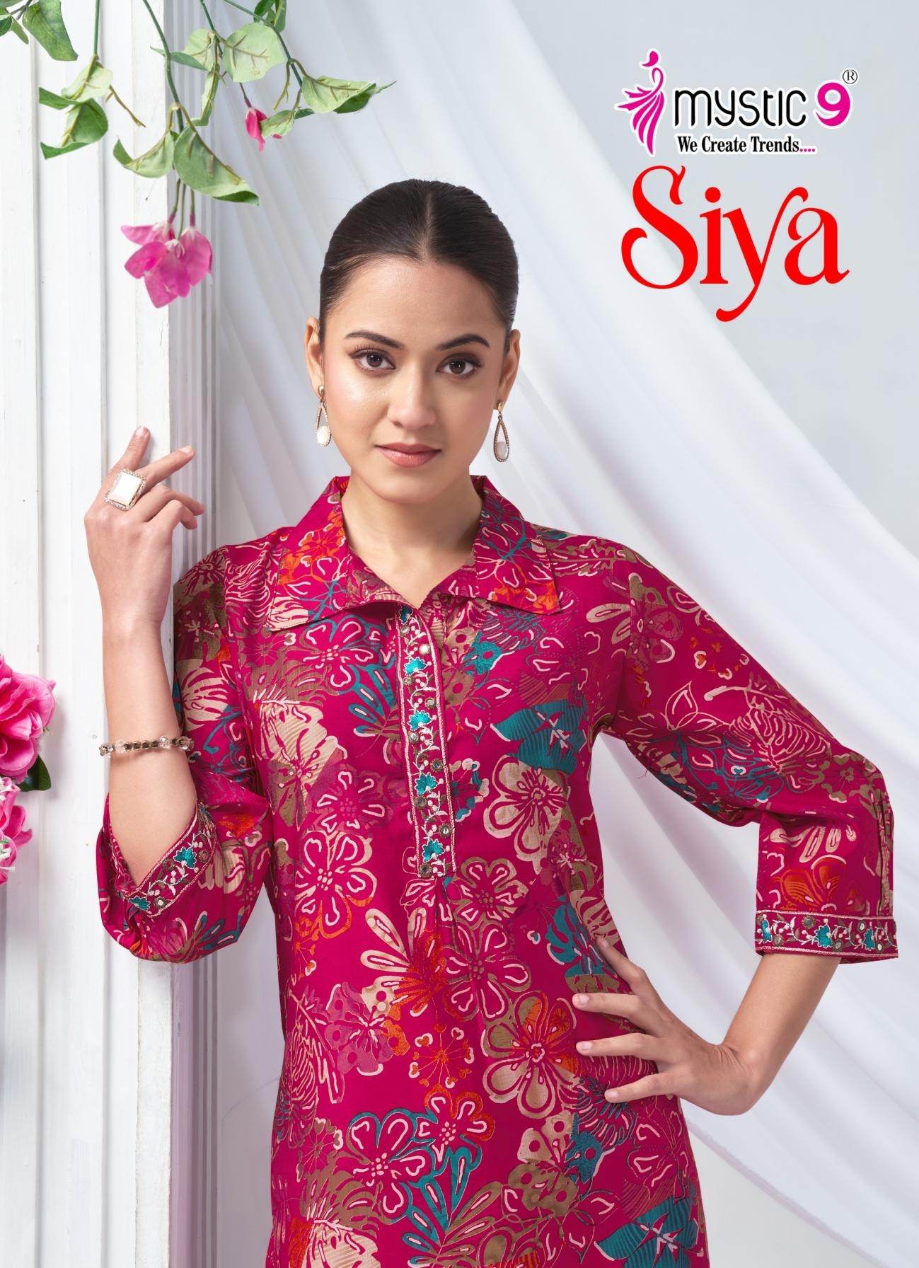 mystic9 siya vol 2 series 2001-2010 Roman Silk kurti with bottom