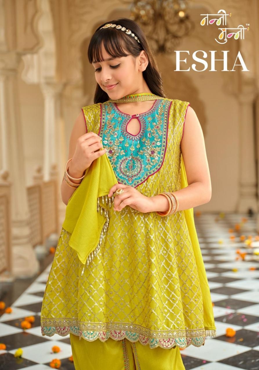 nanni munni esha series 39-41 chinon readymade suit 