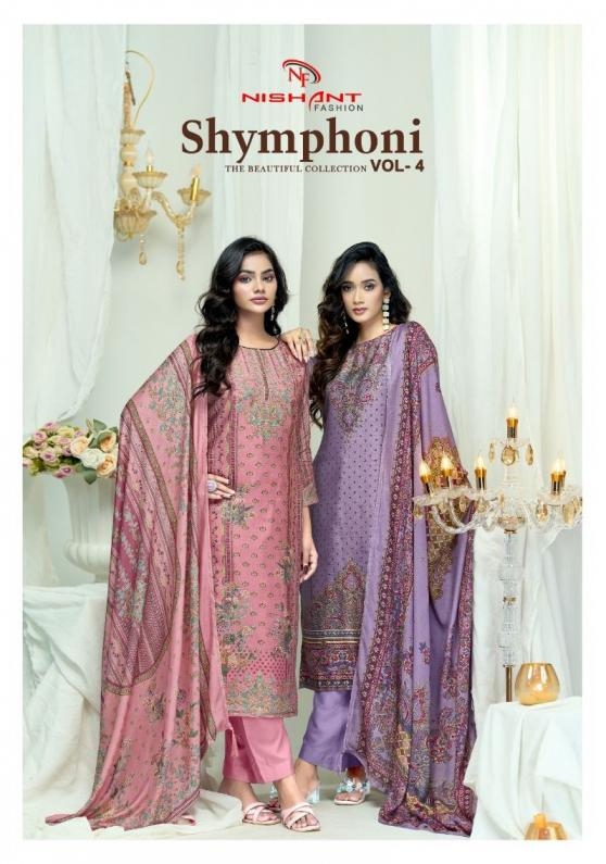 nishant fashion shymphoni vol 4 series 125001-125006 viscose simar muslin suit