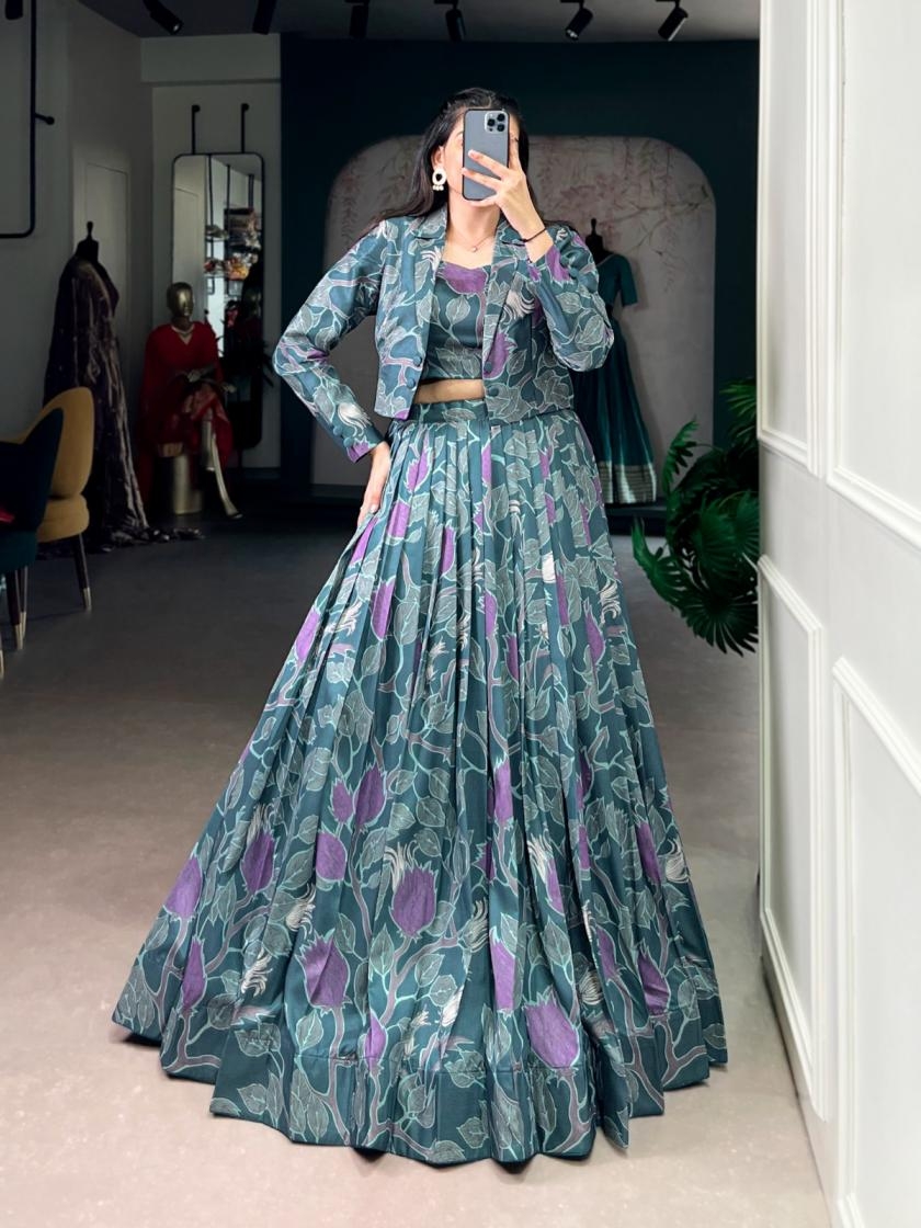 nnk1115 tasar silk attractive fully stitch chaniya choli