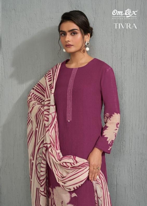 omtex tivra series 13071 silk chanderi crush wholesale suit