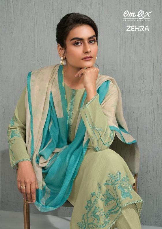 omtex zehra series 13041 mul chanderi silk wholesale suit