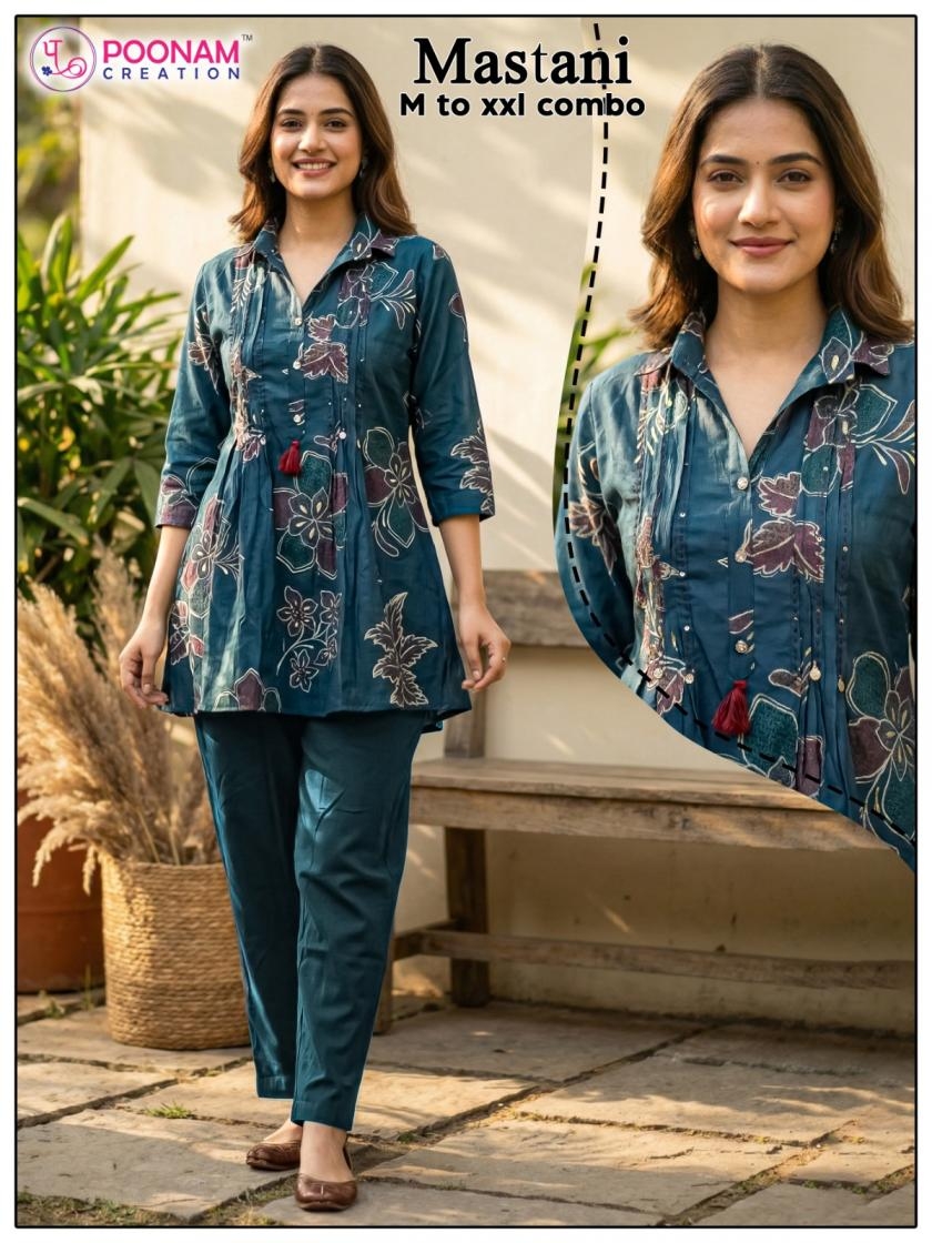 poonam creation mastani vatican full stitch classic co-ord sets