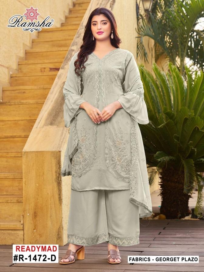 ramsha r 1472 nx stylish readymade pakistani plazzo suit