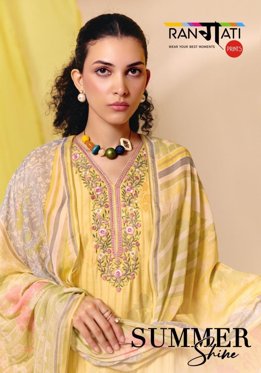 rangati prints summer shine series 1001-1005 viscose muslin pakistani suit