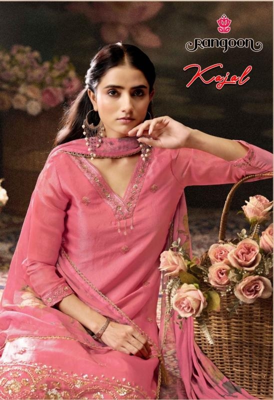 rangoon kajal series 10451-10454  N.C Moss With Beats Work readymade suit 