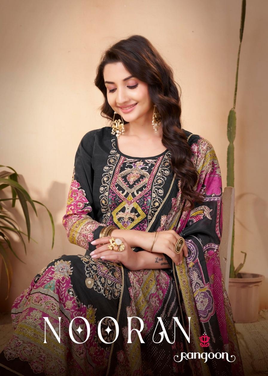 rangoon nooran series 10381-10384 Pure Muslin wholesale readymade suit