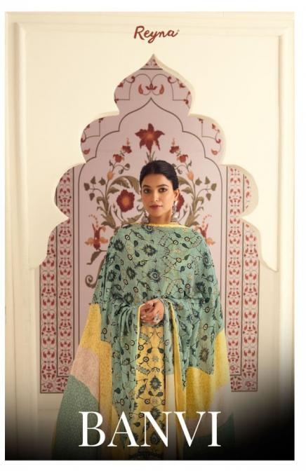 reyna banvi series 10491-10493 bemberg cotton lawn wholesale suit