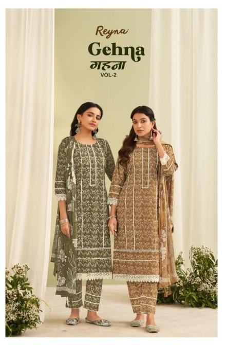 reyna gehna vol 2 series 10505-10508 cotton block print wholesale suit 