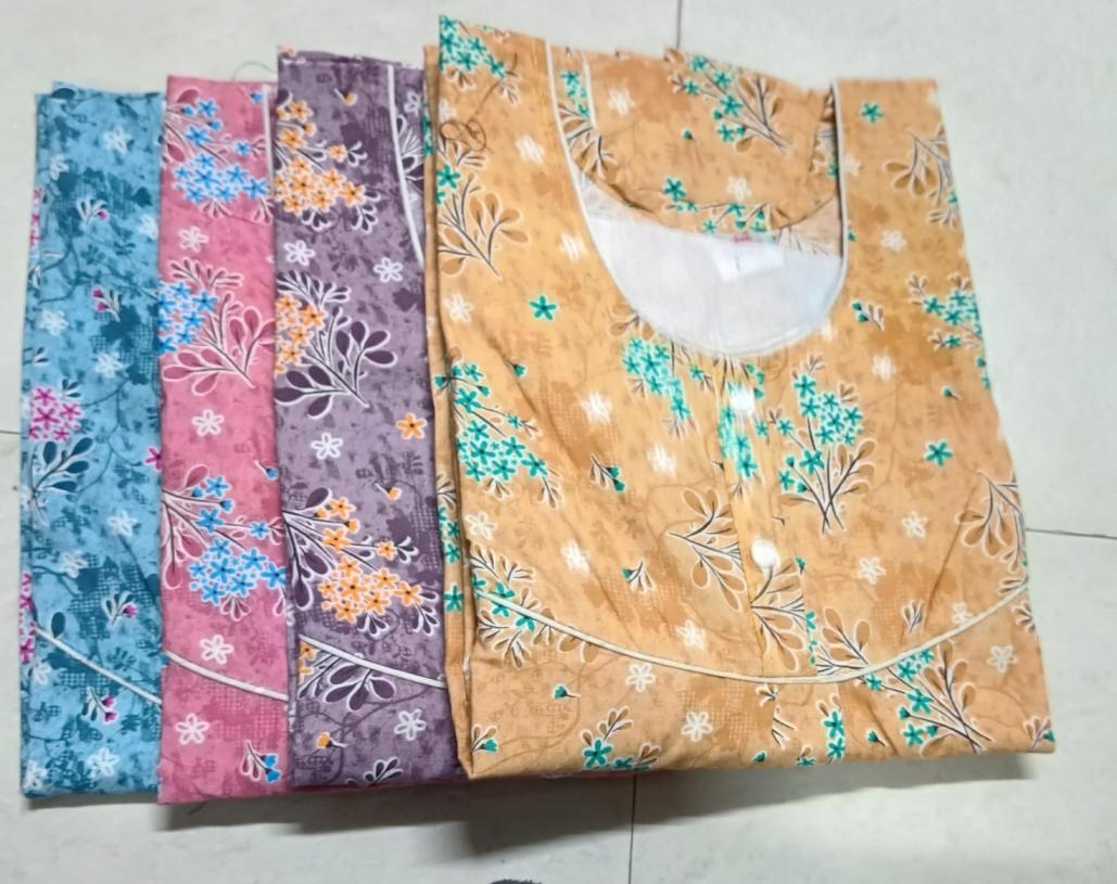 ruchee fashion cotton megya readymade 4 color matching women nighty