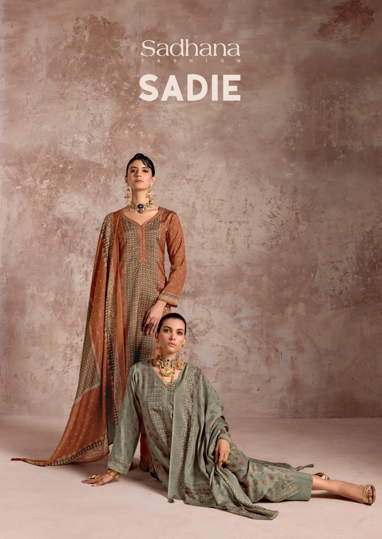 sadhana fashion sadie series 12201-12206 bemberg muslin silk wholesale suit
