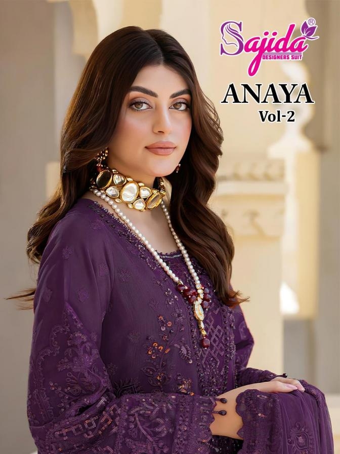 sajida anaya vol 2 1051bcd georgette wholesale suit