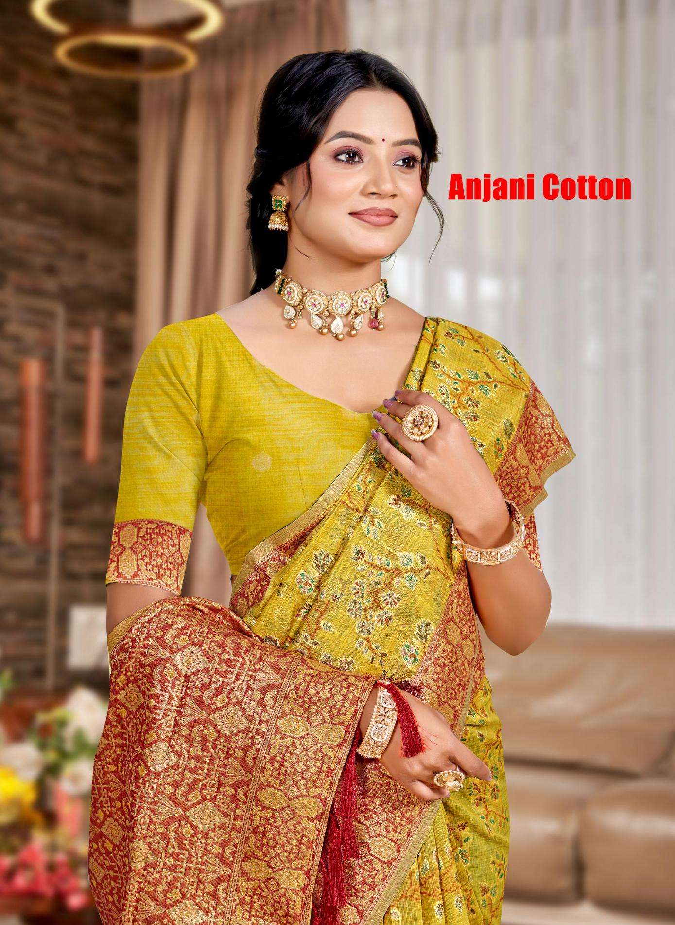 Sangam Prints Bunawat - Anjani Cotton designer Cotton Silk wholesale saree