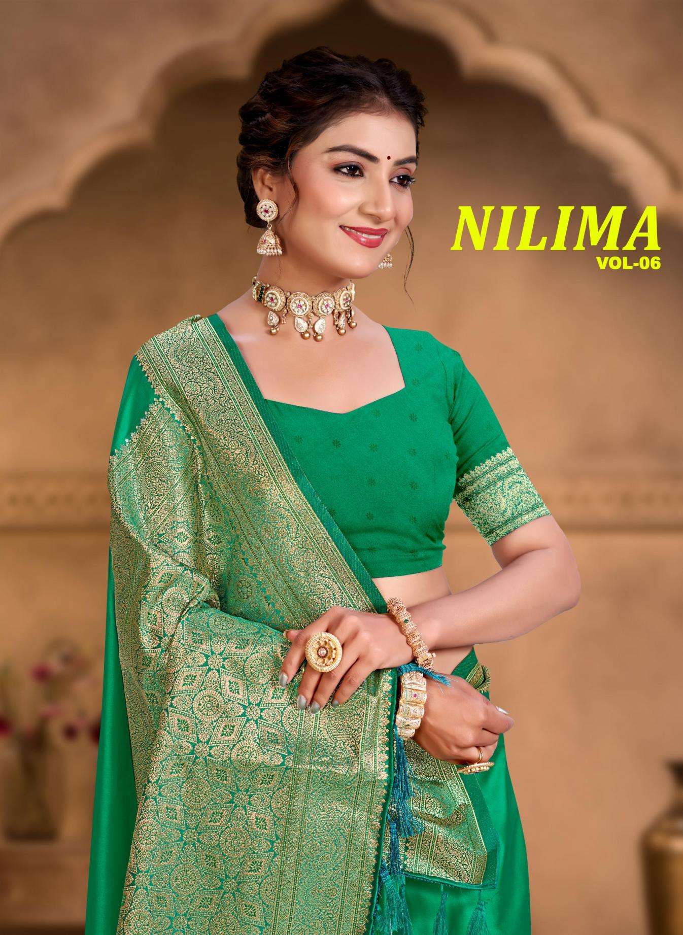 Sangam Prints Bunawat - Nilima 06 series 1001-1004 Silk Woven Work Traditional Saree